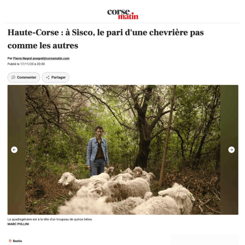 Article Corse Matin 2023